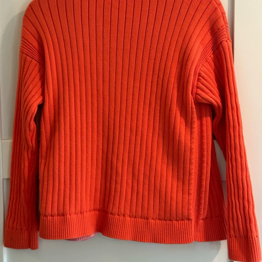 Talbots Orange and Pink Ribbed Cardigan set - Picture 6 of 12